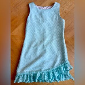 Florence Eisman Dress Size 8 Made in USA Icy Blue Lined Dress